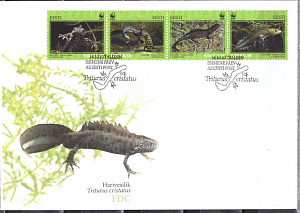 Эстония, 2010, Тритоны, WWF,  сцепка на КПД